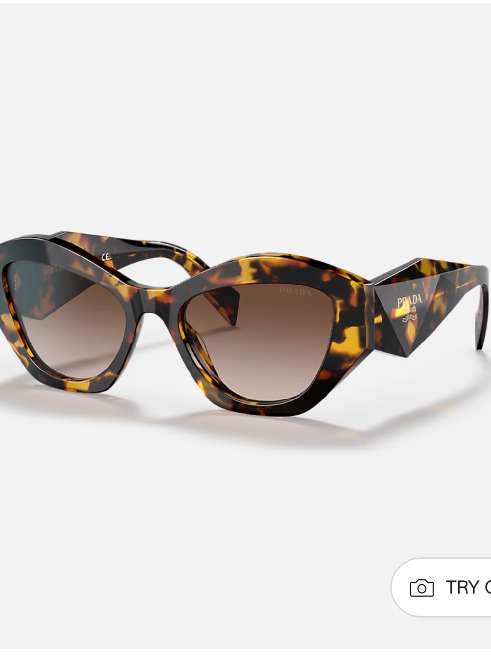 Prada Tortoiseshell Cat-Eye Sunglasses - Brown Lenses